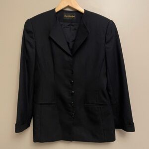 Giorgio Sant Angelo Blazer 100% New Wool Size 12 Blazer Jacket Black